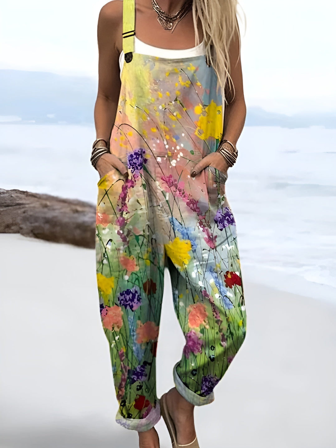 Lillian | Artistic Floral Overalls