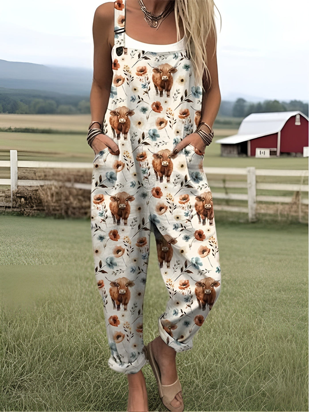 Hazel | Rustic Cow Overalls