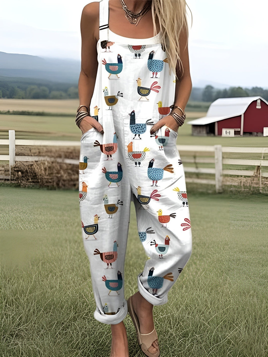 Nancy | Whimsical Bird Overalls