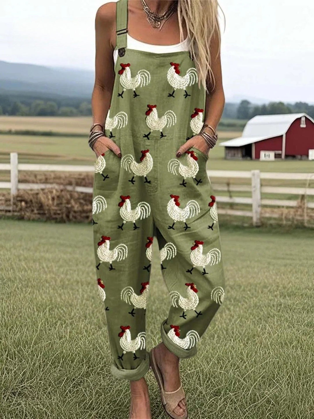 Ruby | Rustic Rooster Overalls