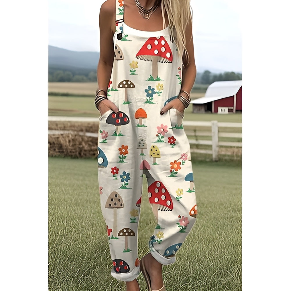 Fiona | Whimsical Mushroom Overalls