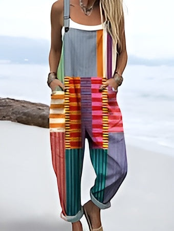 Stella | Colorful Patchwork Overalls