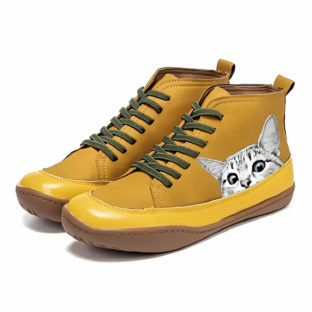 Elaine | Playful Leather High Tops