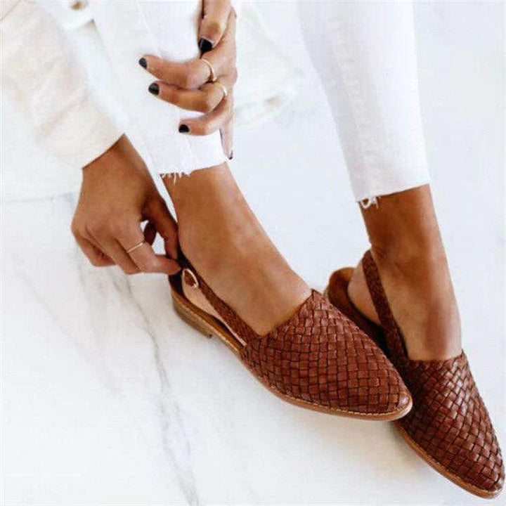 Elvira | Woven Comfort Slingback Flats
