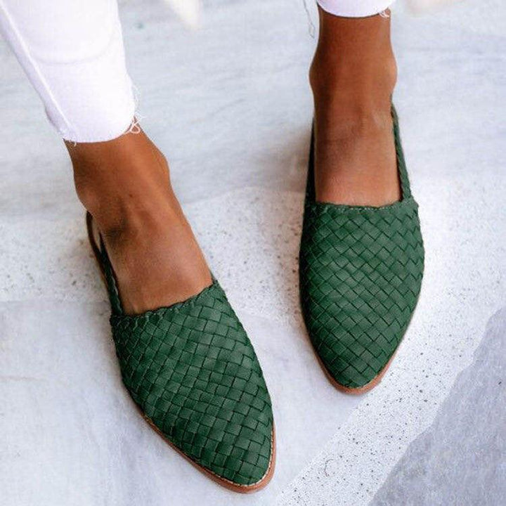 Elvira | Woven Comfort Slingback Flats