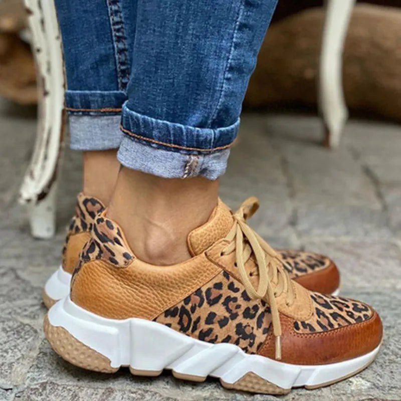 Jasmine | Leopard Detail Comfort Sneakers