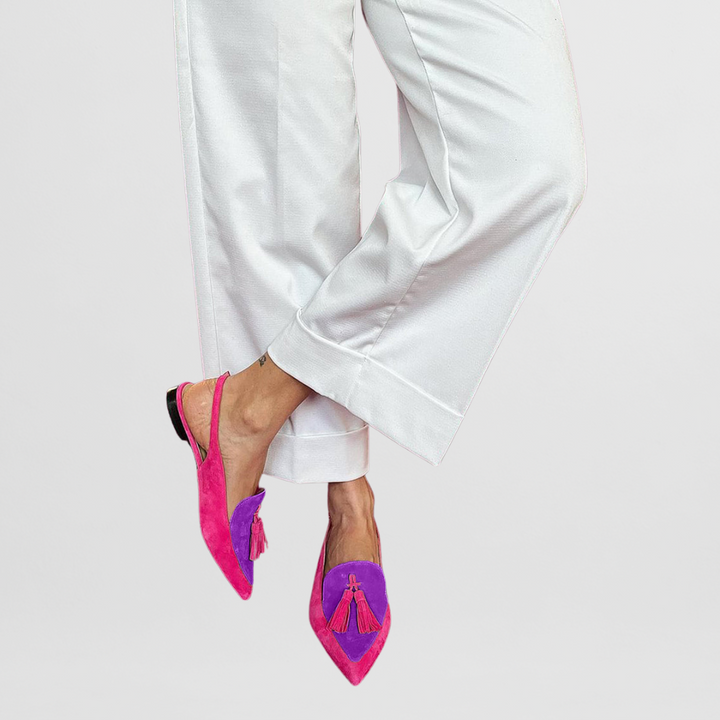 Lola | Two-Tone Slingback Loafers