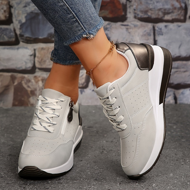 Nadia | Side-Zip Platform Sneakers