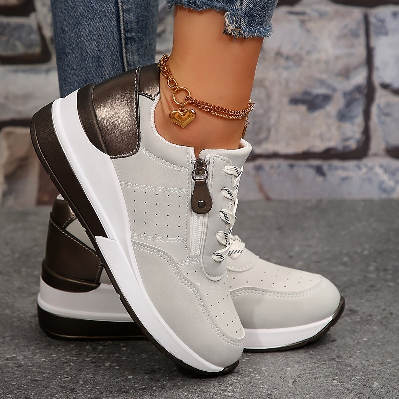 Nadia | Side-Zip Platform Sneakers