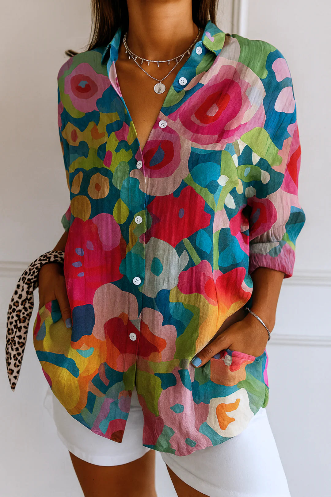 Astra  | Colourful Pattern Blouse