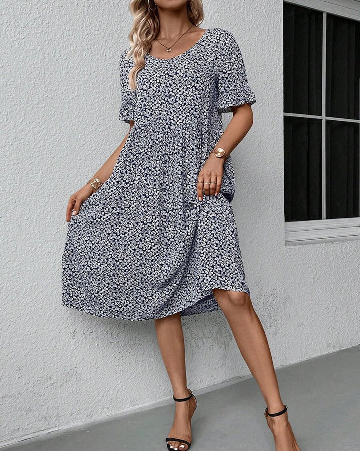 Anne | Elegant Bloom Midi Dress