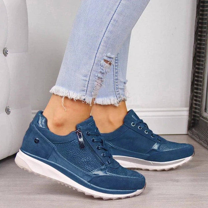 Linda | Cushioned Zip-Up Sneakers