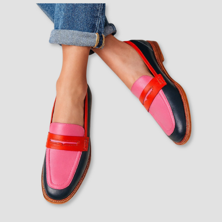 Valeria | Color-Block Classic Loafers