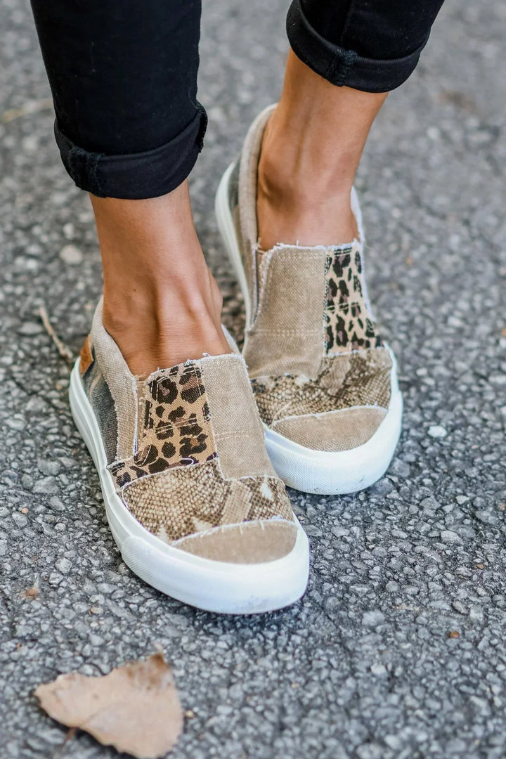 Judy | Animal Print Slip-On Sneakers