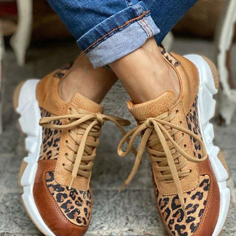 Jasmine | Leopard Detail Comfort Sneakers