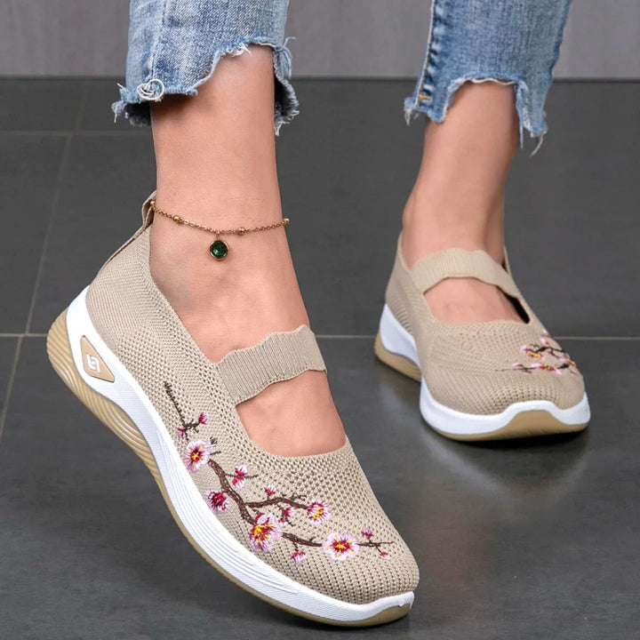 Lana | Embroidered Comfort Walking Shoes
