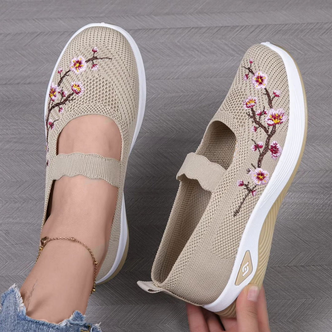 Lana | Embroidered Comfort Walking Shoes