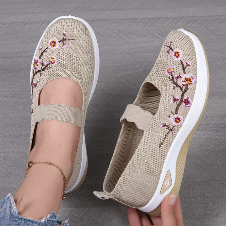 Lana | Embroidered Comfort Walking Shoes