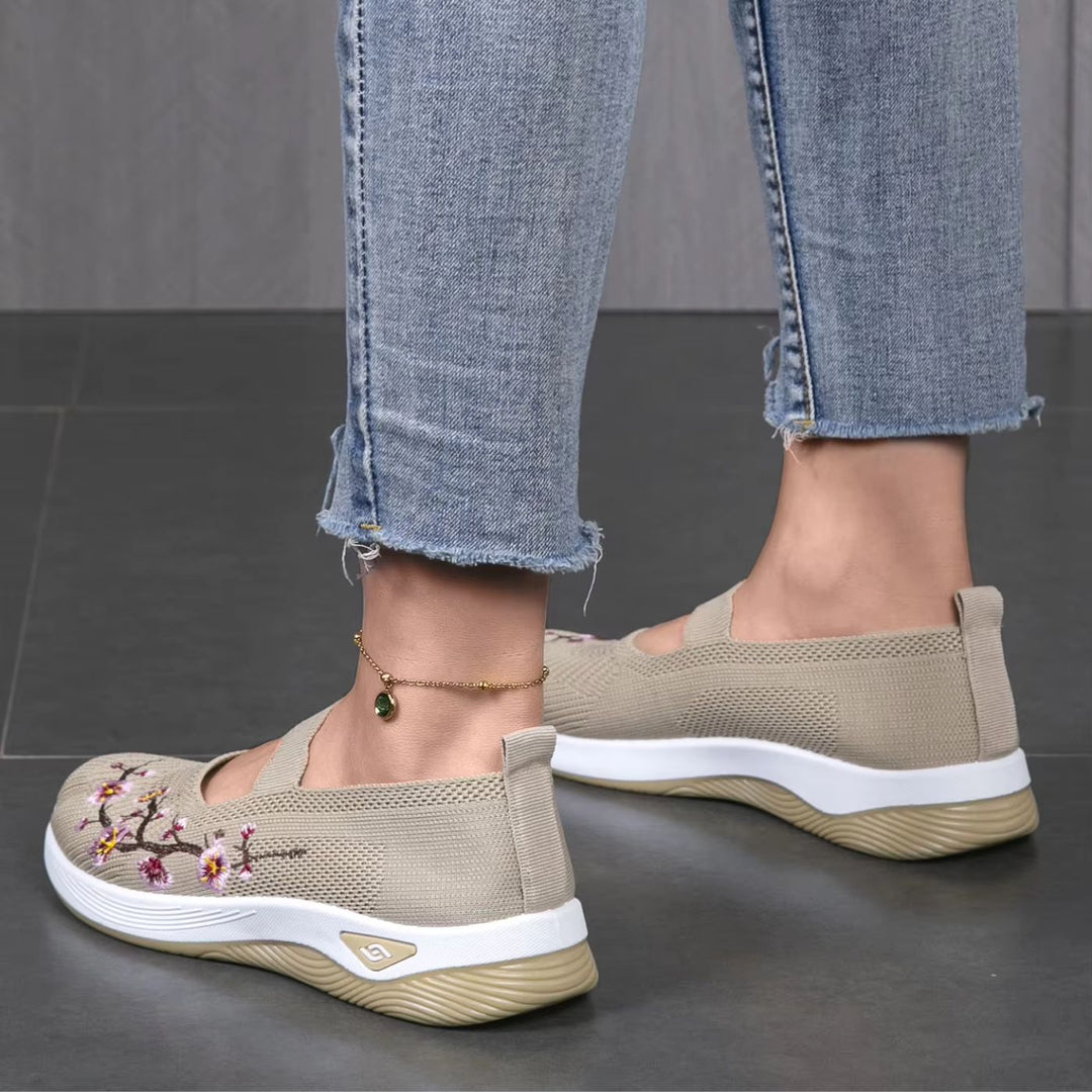 Lana | Embroidered Comfort Walking Shoes