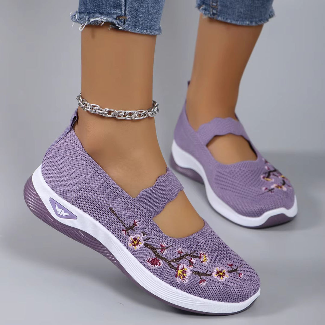 Lana | Embroidered Comfort Walking Shoes