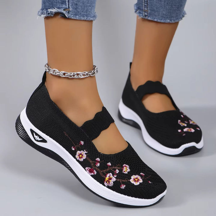 Lana | Embroidered Comfort Walking Shoes