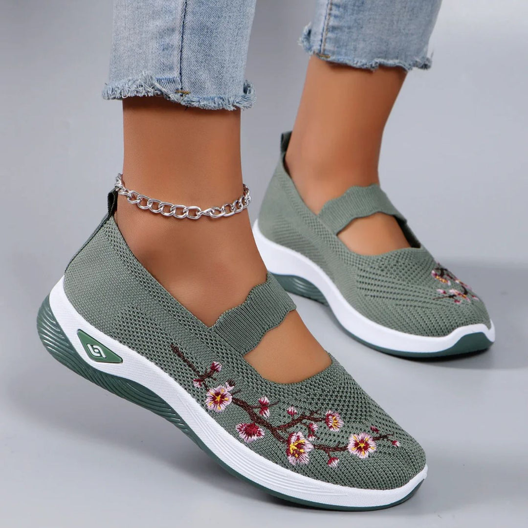 Lana | Embroidered Comfort Walking Shoes