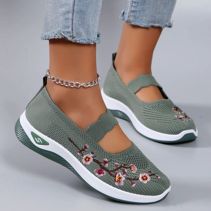Lana | Embroidered Comfort Walking Shoes