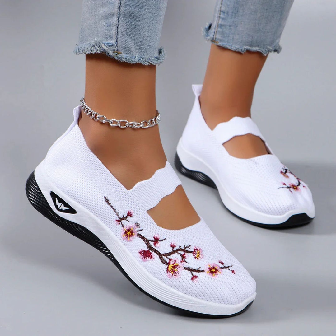 Lana | Embroidered Comfort Walking Shoes