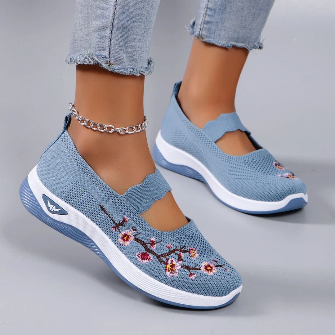 Lana | Embroidered Comfort Walking Shoes