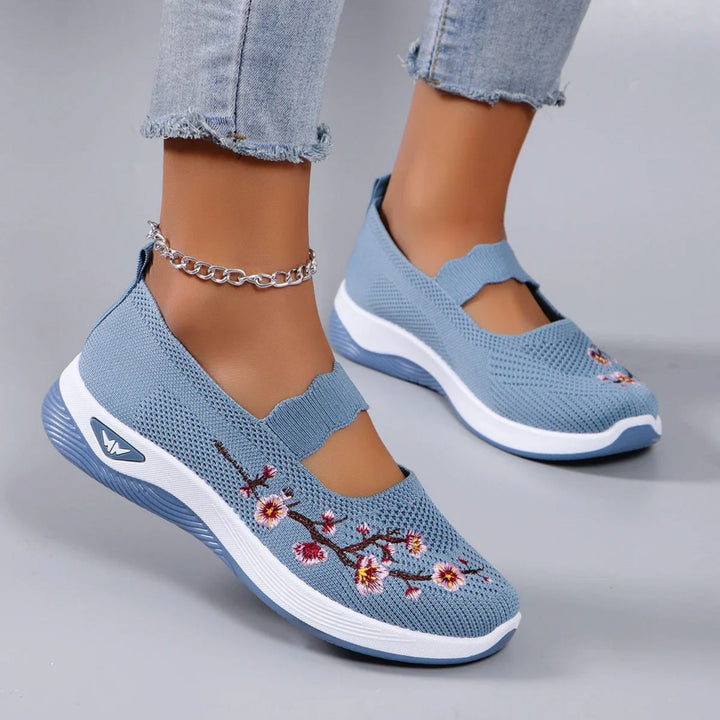 Lana | Embroidered Comfort Walking Shoes