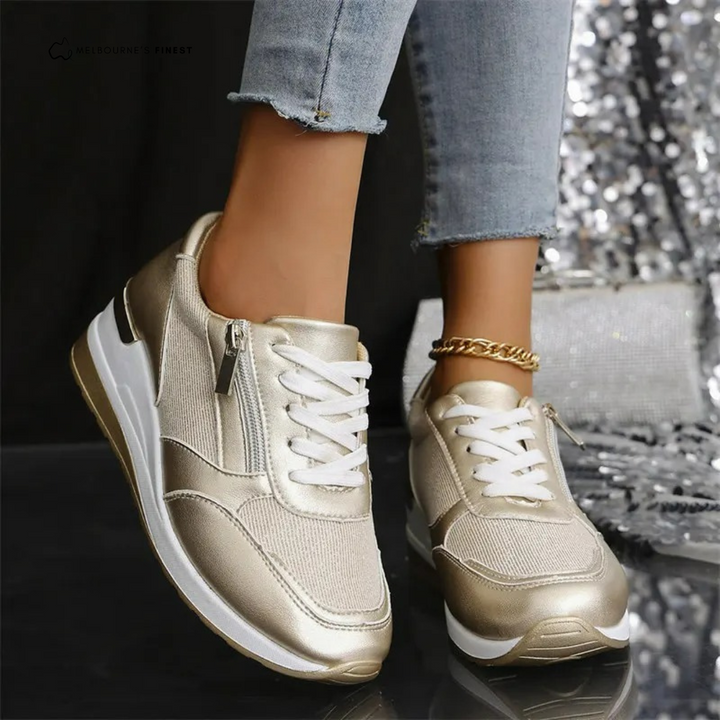 Sandra | Side-Zip Comfort Sneakers