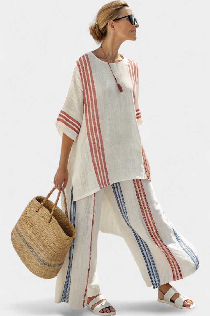 Lena | Flowing Color-Block Pant Set