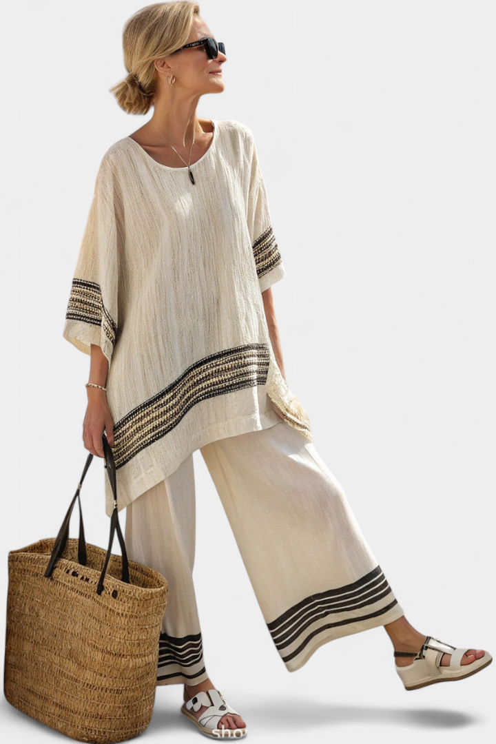 Lena | Flowing Color-Block Pant Set