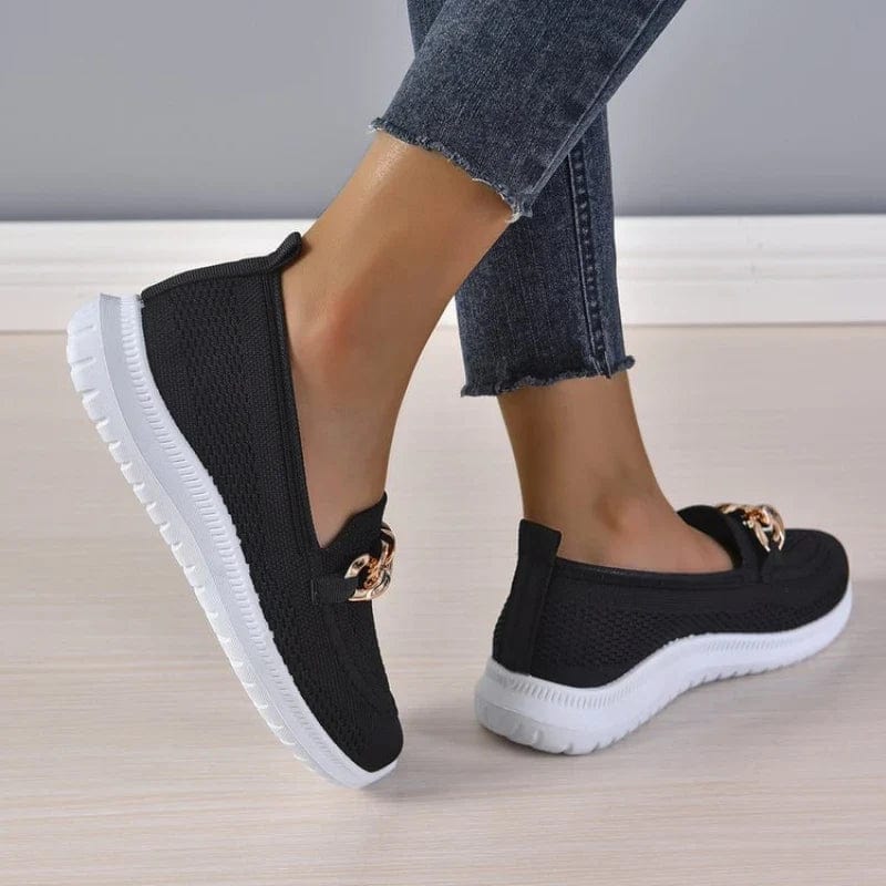 Clara | Knit Comfort Chain Slip-On Sneakers