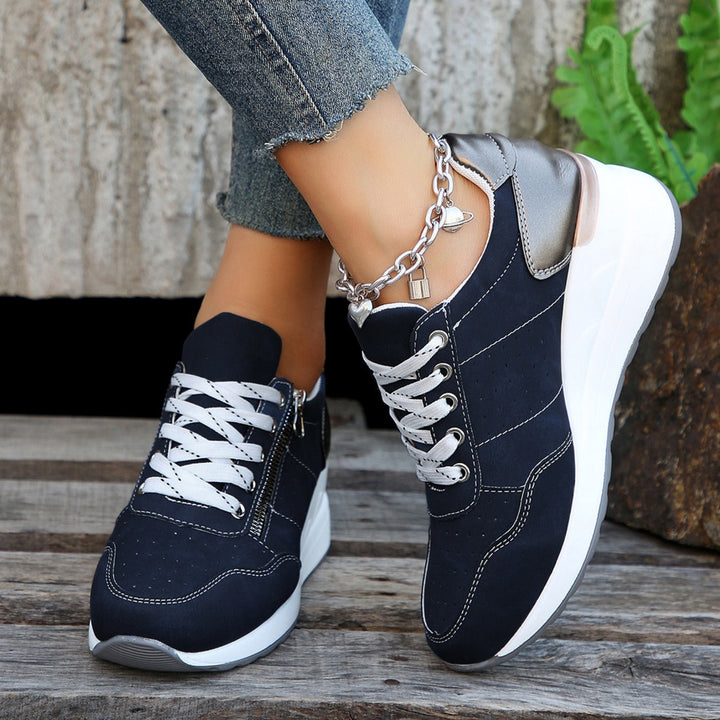 Nadia | Side-Zip Platform Sneakers
