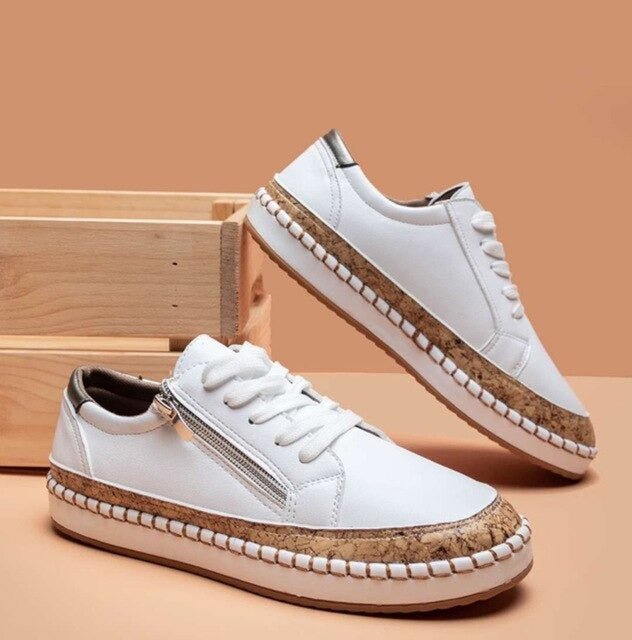 Amelia | Floral Platform Walking Sneakers