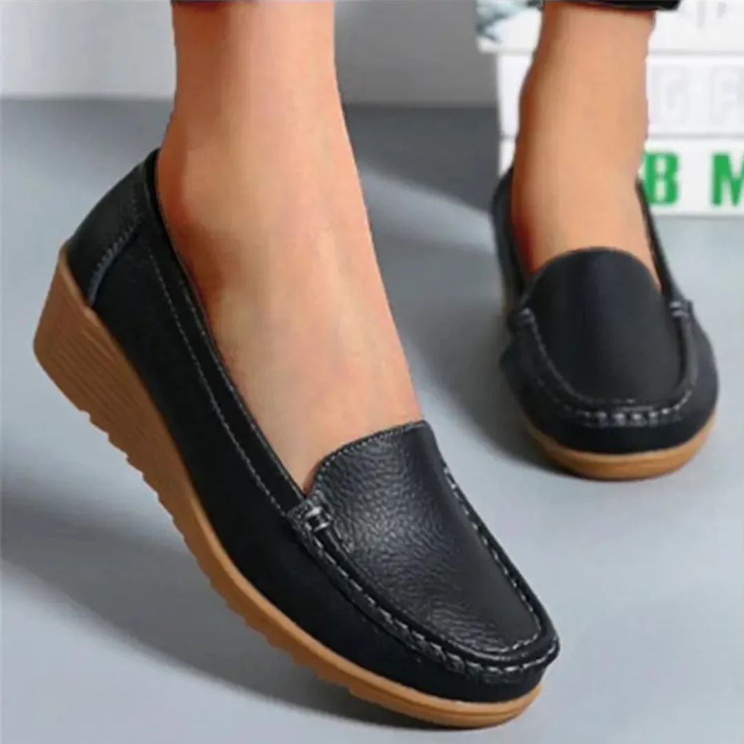 Ellen | Wedge Comfort Slip-On Loafers