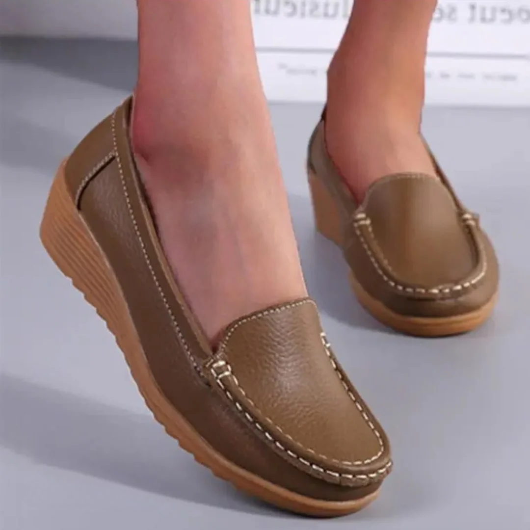 Ellen | Wedge Comfort Slip-On Loafers