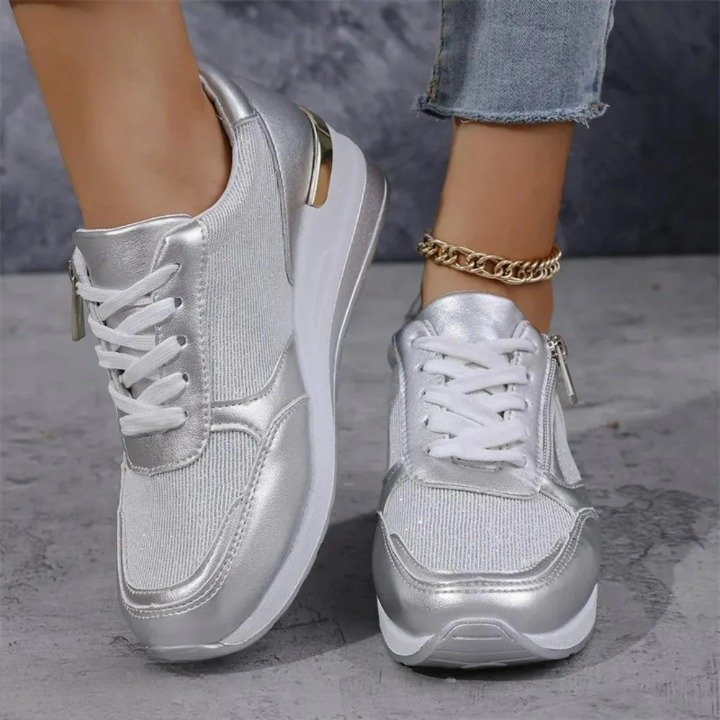 Sandra | Side-Zip Comfort Sneakers