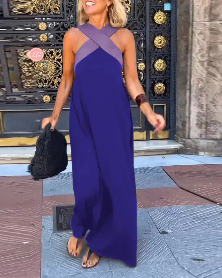 Clara | Cross-Neck Maxi Dress