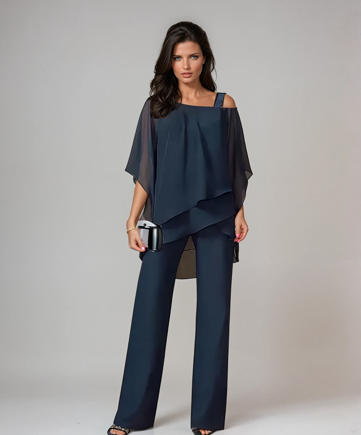 Veronica | Elegant Drape Pant Set