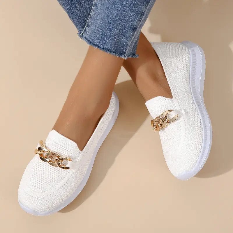 Clara | Knit Comfort Chain Slip-On Sneakers
