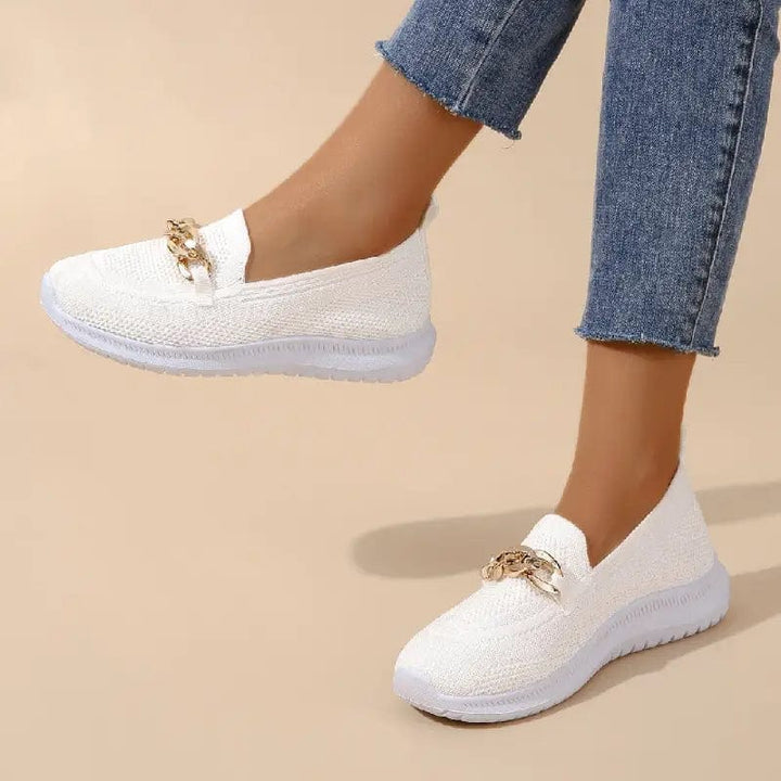 Clara | Knit Comfort Chain Slip-On Sneakers