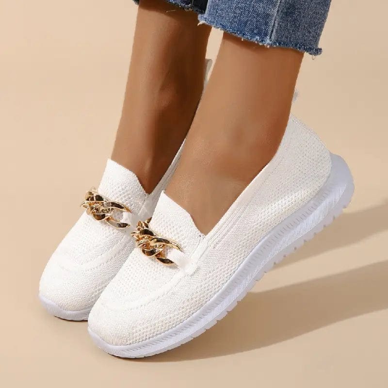 Clara | Knit Comfort Chain Slip-On Sneakers