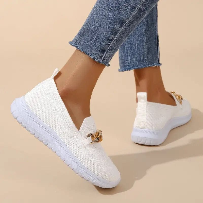 Clara | Knit Comfort Chain Slip-On Sneakers