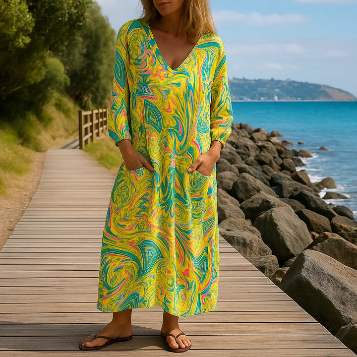 Hailey | Abstract Boho Maxi